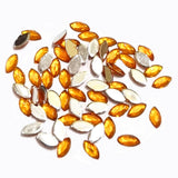 1440 PCS BOAT SHAPE ACRYLIC RHINESTONES FLAT Orange COLOR APPROX SIZE 6X3MM