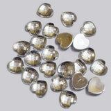 500 pcs pkg. 8mm size clear white heart stone for art and crafts