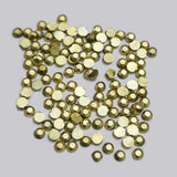 1000 Pcs pack 3mm Round Acrylic stone for adornment Golden