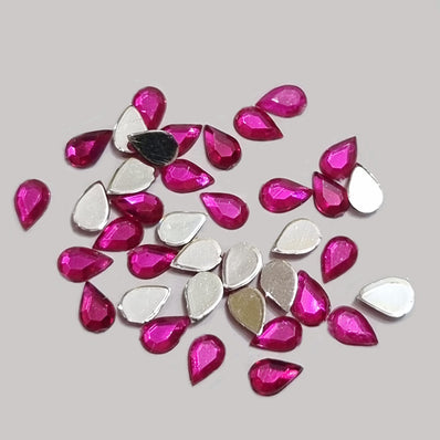 500 PCS PACK DROP ACRYLIC CRYSTAL RHINESTONES IMITAION GEMS FOR COSTUME MAKING, FLAT BACK USED IN JEWELLERY ,HOBBY WORK ,NAIL ART ,CRAFT WORK ETC IN SIZE ABOUT 4X6 MILIMETER