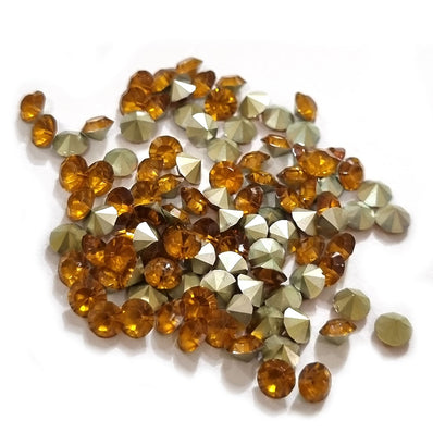 1440 Pcs Pkg. Point Back CHATONS, Resin stone RHINESTONE, SIZE about 3mm