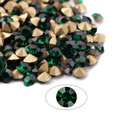Point Back CHATONS, GLASS RHINESTONE, SOLD PER PACK OF 144 PCS, SIZE about 7mm