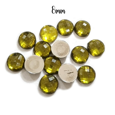 500 Pcs pack Round Acrylic stone for adornment Size mentioned on image