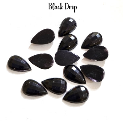 500 PCS. PKG. PACK DROP ACRYLIC CRYSTAL RHINESTONES IMITAION GEMS FOR COSTUME MAKING, FLAT BACK USED IN JEWELLERY ,HOBBY WORK ,NAIL ART ,CRAFT WORK ETC IN SIZE ABOUT 10X6 MILIMETER