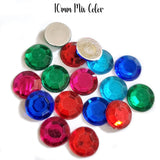 500 Pcs Mix color, 10MM FLAT BACK ACRYLIC STONE FOR ADORNMENT