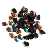 500 Pcs Pkg. 5x8mm Drop Metallic Rainbow Rhinestones for art, crafts, dress and Jewelry making