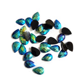 1000 Pcs Pkg. 4x6mm Drop Metallic Rainbow Rhinestones for art, crafts, dress and Jewelry making