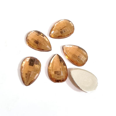 200 pcs PKG. PACK DROP ACRYLIC CRYSTAL RHINESTONES in size about 9x15mm