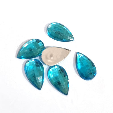 200 pcs PKG. PACK DROP ACRYLIC CRYSTAL RHINESTONES in size about 9x15mm