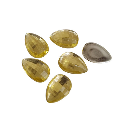 200 pcs PKG. PACK DROP ACRYLIC CRYSTAL RHINESTONES in size about 9x15mm