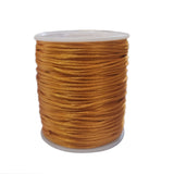 10 Meters Pkg. 1.5mm Orange gold, Silky Rattail silk Cord Chinese Knot threads
