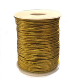 10 Meters Pkg. 1.5mm Gold Yellow, Silky Rattail silk Cord Chinese Knot threads