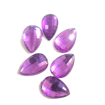 200 pcs PKG. PACK DROP ACRYLIC CRYSTAL RHINESTONES in size about 9x15mm