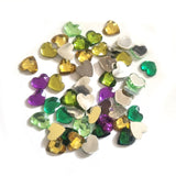 Crystal finish Rhinestones Mix Color Heart Shape 6mm Size 1440 Pieces Pack