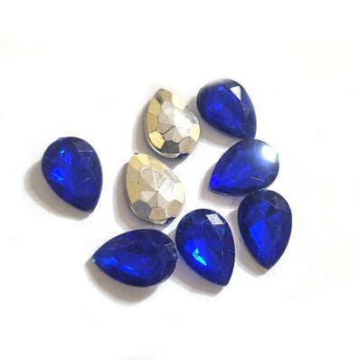 200 pcs PKG. PACK DROP ACRYLIC CRYSTAL RHINESTONES in size about 10x14mm