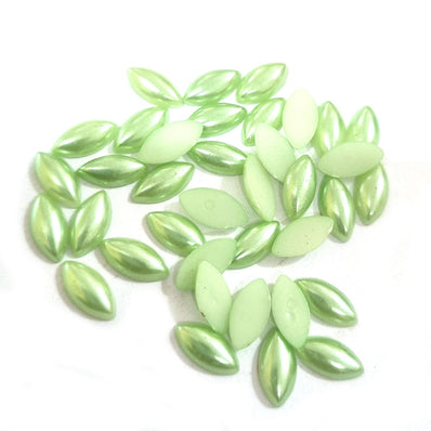 500PCS PKG. 10x5MM ROUND PEARLISH PRUPLE COLOR ACRYLIC STONE