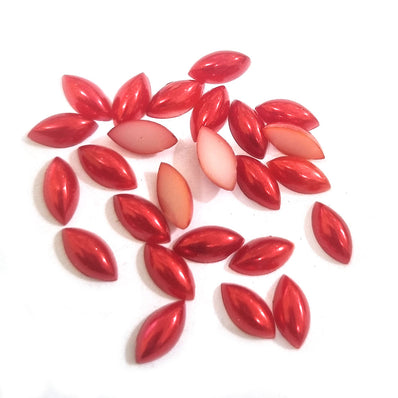 500PCS PKG. 10x5MM ROUND PEARLISH PRUPLE COLOR ACRYLIC STONE