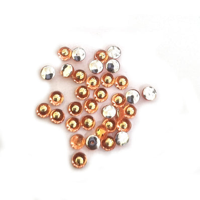 1000 PCS ROUND Peach ON GOLD DOT, 4MM SIZE