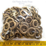 50 pcs plastic rustic golden ring (note not for jewelry making)