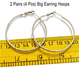 Silver plated big hoops