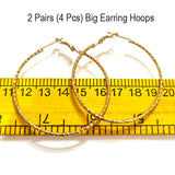 Gold plated big hoops