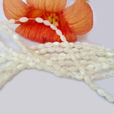 MOP Mother Of Pearl Rice Shape high quality beads per string about 88 beads in size