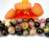 8mm Natural Tourmaline Gemstone beads, sold per line about 50 beads