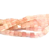 5mm Cube Rose quartz beads sold Per line about 84 beads