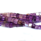 5mm Cube amethyst  beads sold Per line about 84 beads