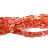 5MM CUBE Watermelon  QUARTZ BEADS SOLD PER LINE ABOUT 84 BEADS