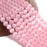 8mm Cat's eye beads Pink for jewelry making about 48 beads