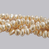 6~7mm Potato Shape fine quality of Shell Pearl Sold Per Line about 78~80 Beads.