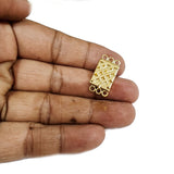 2pcs pkg. 3 Loops Square Shaped Jewerly making Clasp in Gold Anti Tarish,Brass Material