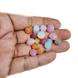 50 Grams Pkg. Mix color Matt finish handmade glass beads for jewelry making