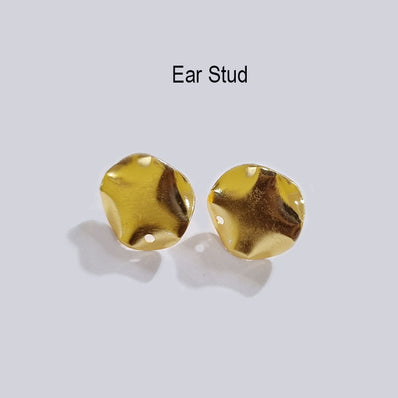 3 Pairs Pkg. (6pcs) Gold plated Ear tops stud