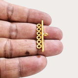 4pcs Pkg. 6 Loop Connector Bar Gold Plated Anti Tarnish Handmade Best quality