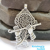 4 PIECES PACK'  Silver, Krishna Pendants for Jewelry Making
