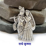 5pcs Pkg. Radha Krishna Silver Pendants for Jewelry Making