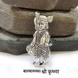 5pcs Pkg. Silver Oxidized Plated, Krishna Pendants for Jewelry Making