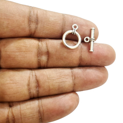 20pcs pkg. 9mm Small size,  toggle claps Silver antique,