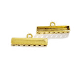 10PCS PKG. 7 HOLE CONNECTOR BAR GOLD PLATED