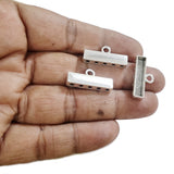 10pcs Pkg. 5 hole connector bar silver plated
