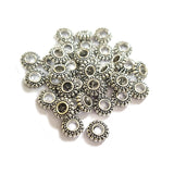 40 Pcs Pkg. Metal German Silver alloy beads in size about 8mm