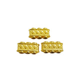 10 Pcs Pack in approx Size 8x14mm Gold Shiny 3 hole Spacer Bar Beads for Jewelry making