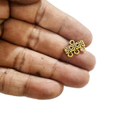 10 Pcs Pack in approx Size 11x15mm Gols oxidized 3 loop Link and Connectors Bar for Jewelry Making Bead Findings