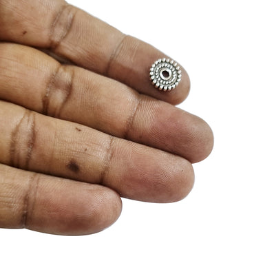 50 Pcs Pkg. Metal Oxidized Fine quality Jewelry making beads in Size About 10x2 Milimeters