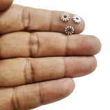 50 PIECES PACK' 7 MM' SILVER OXIDIZED METAL BEADS USED IN DIY JEWELLERY MAKING