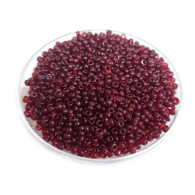50 grams Pkg. Deep Red glass seed beads in size about 11/0 Size