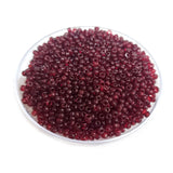 50 grams Pkg. Deep Red glass seed beads in size about 11/0 Size