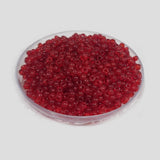 50 grams Pkg. Red glass seed beads in size about 11/0 Size